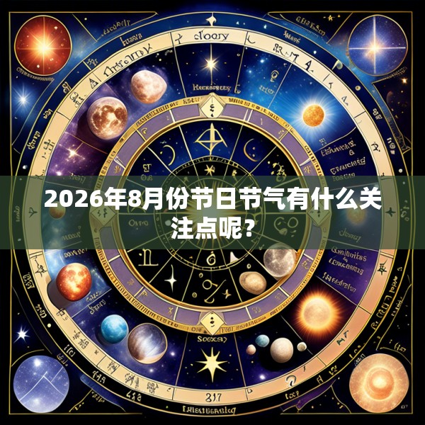 2026年8月份节日节气有什么关注点呢?