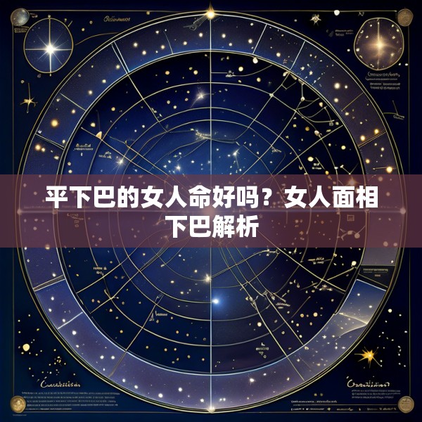 平下巴的女人命好吗?女人面相下巴解析