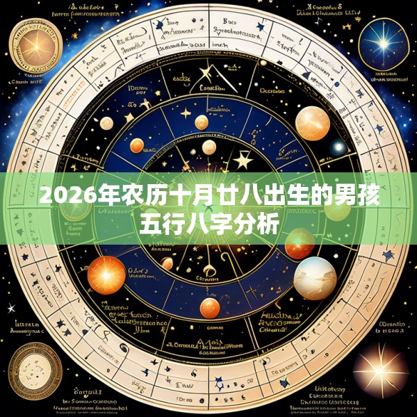 2026年农历十月廿八出生的男孩五行八字分析
