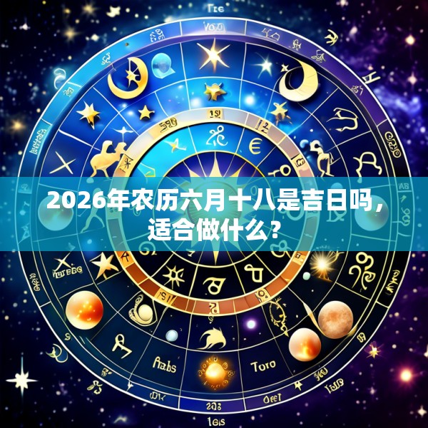 2026年农历六月十八是吉日吗,适合做什么?