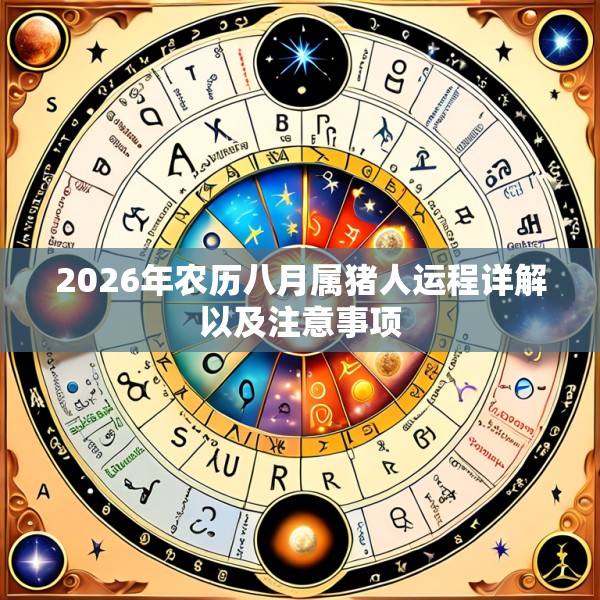 2026年农历八月属猪人运程详解以及注意事项