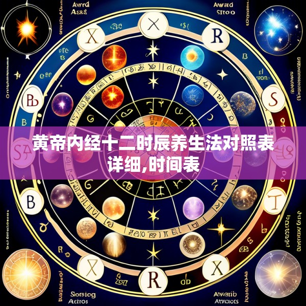 黄帝内经十二时辰养生法对照表详细,时间表
