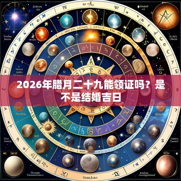 2026年腊月二十九能领证吗？是不是结婚吉日