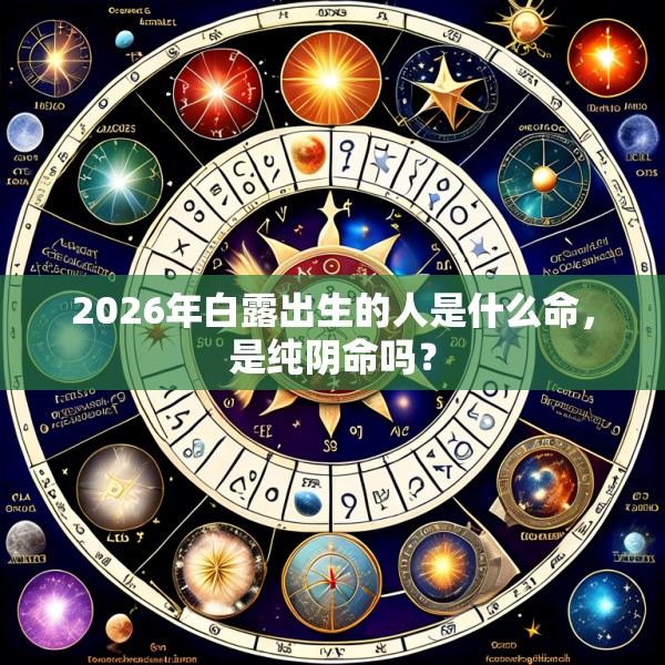 2026年白露出生的人是什么命,是纯阴命吗?