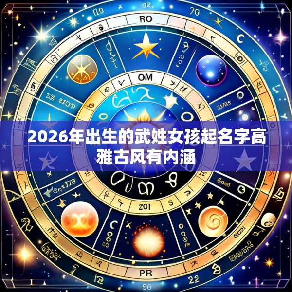2026年出生的武姓女孩起名字高雅古风有内涵