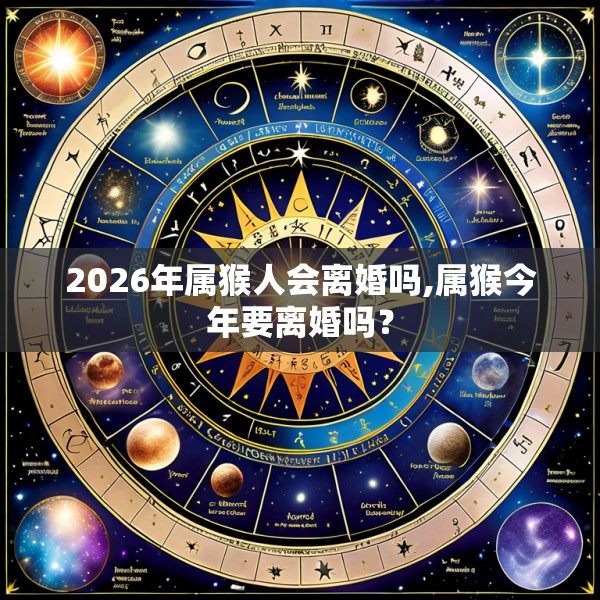 2026年属猴人会离婚吗,属猴今年要离婚吗？