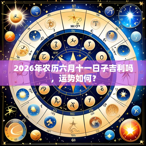 2026年农历六月十一日子吉利吗，运势如何？