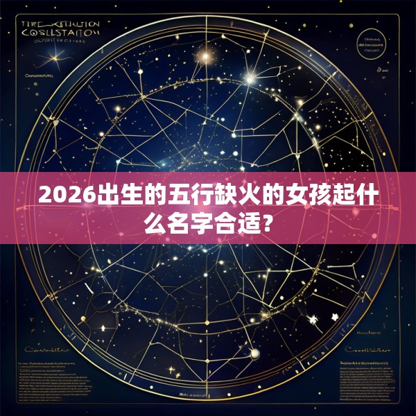 2026出生的五行缺火的女孩起什么名字合适？