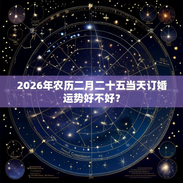 2026年农历二月二十五当天订婚运势好不好？