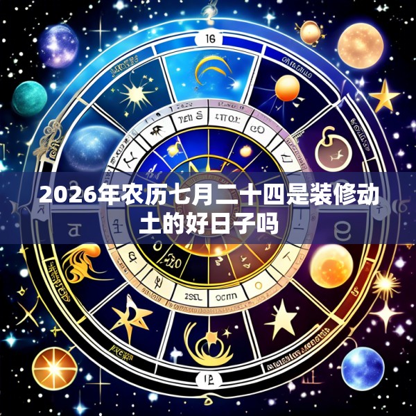 2026年农历七月二十四是装修动土的好日子吗