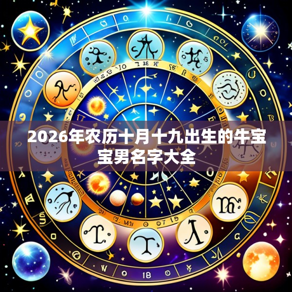 2026年农历十月十九出生的牛宝宝男名字大全