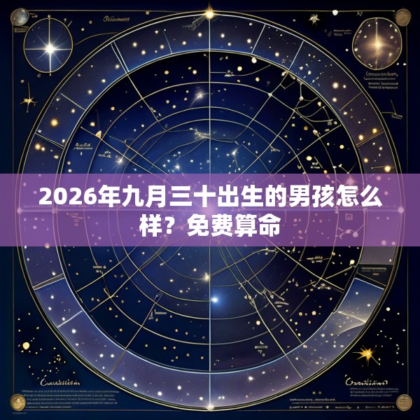 2026年九月三十出生的男孩怎么样?免费算命