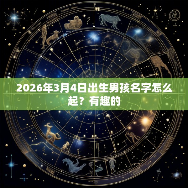2026年3月4日出生男孩名字怎么起?有趣的