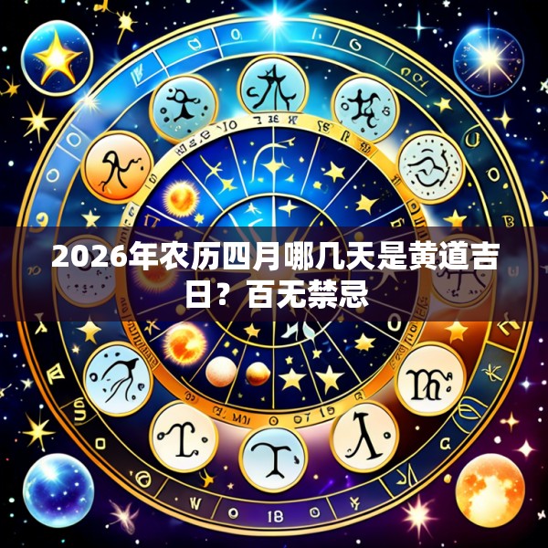 2026年农历四月哪几天是黄道吉日？百无禁忌
