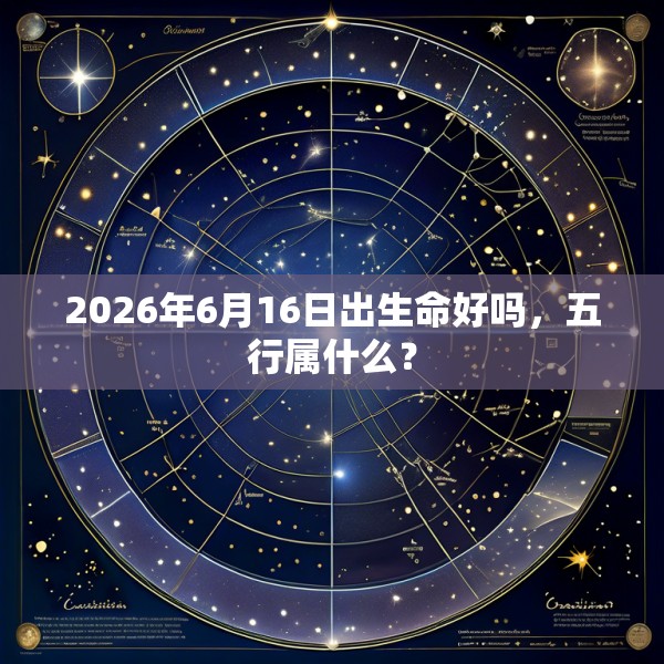 2026年6月16日出生命好吗，五行属什么？