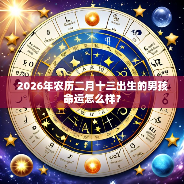 2026年农历二月十三出生的男孩命运怎么样？