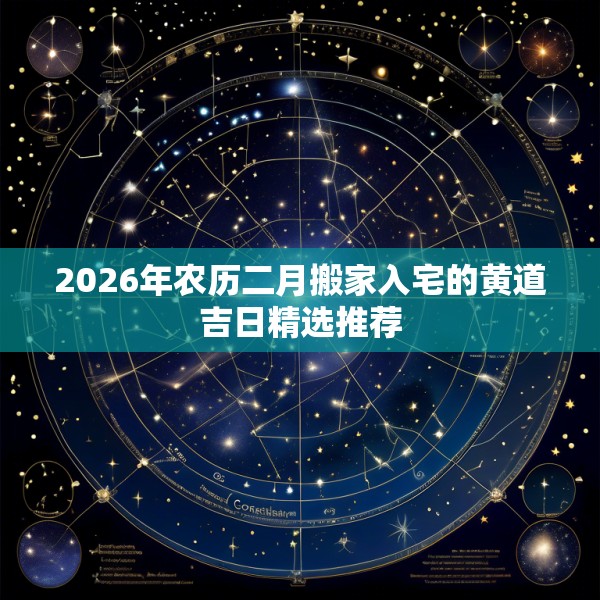 2026年农历二月搬家入宅的黄道吉日精选推荐