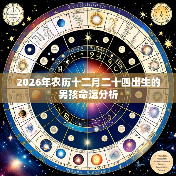 2026年农历十二月二十四出生的男孩命运分析