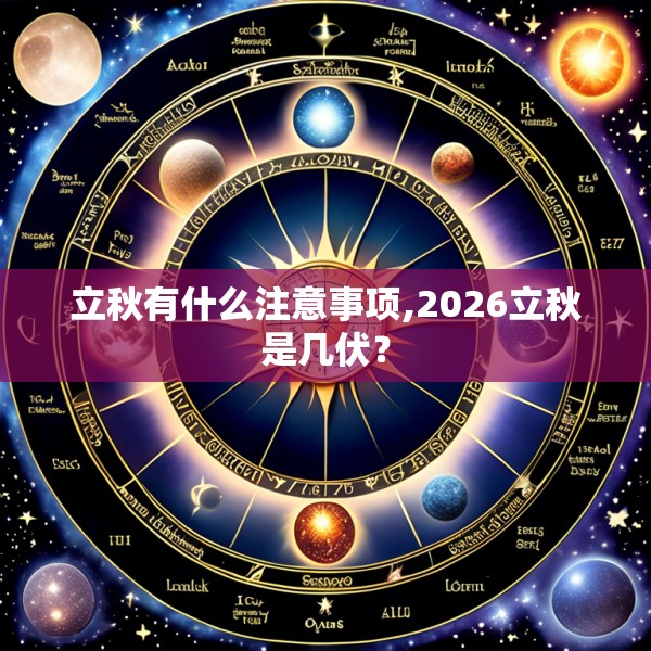 立秋有什么注意事项,2026立秋是几伏?