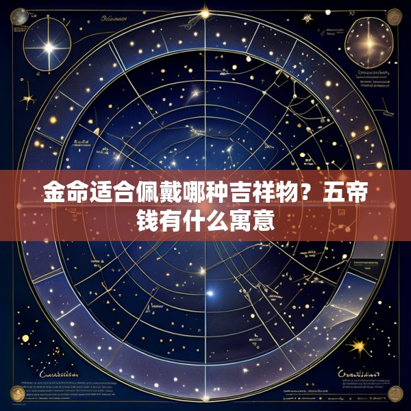 金命适合佩戴哪种吉祥物？五帝钱有什么寓意