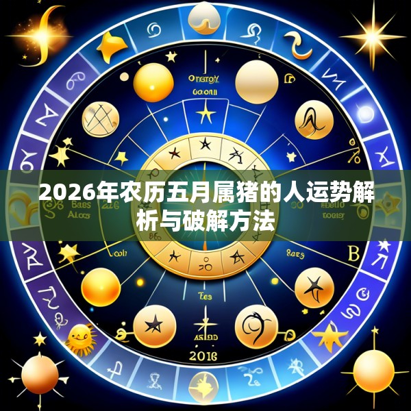 2026年农历五月属猪的人运势解析与破解方法