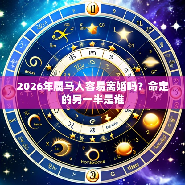 2026年属马人容易离婚吗？命定的另一半是谁