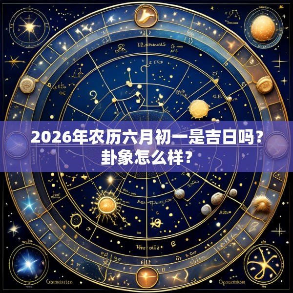 2026年农历六月初一是吉日吗？卦象怎么样？