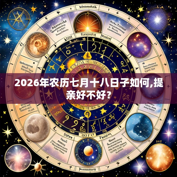 2026年农历七月十八日子如何,提亲好不好?