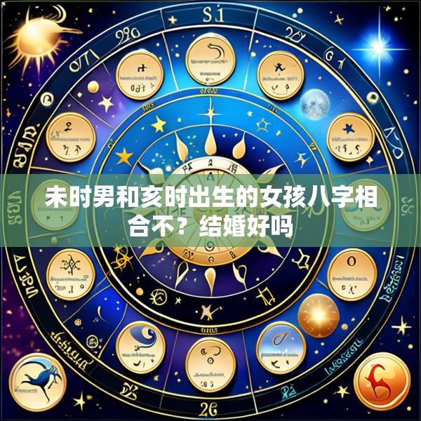 未时男和亥时出生的女孩八字相合不？结婚好吗