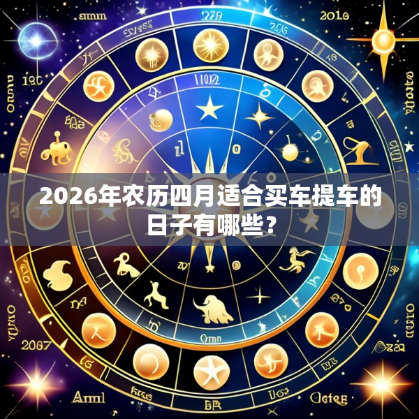 2026年农历四月适合买车提车的日子有哪些？