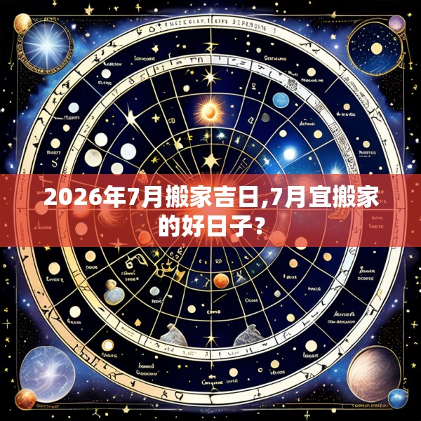 2026年7月搬家吉日,7月宜搬家的好日子?
