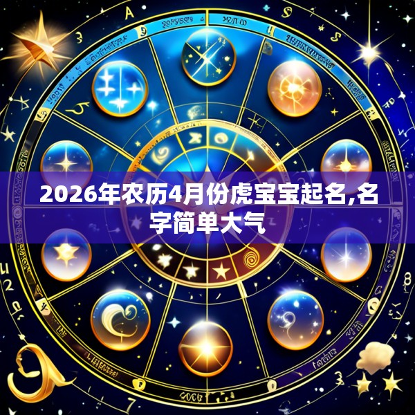 2026年农历4月份虎宝宝起名,名字简单大气