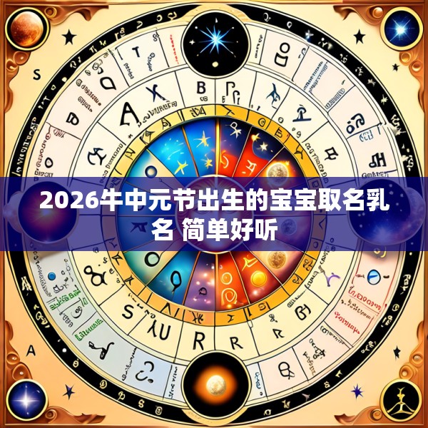2026牛中元节出生的宝宝取名乳名 简单好听