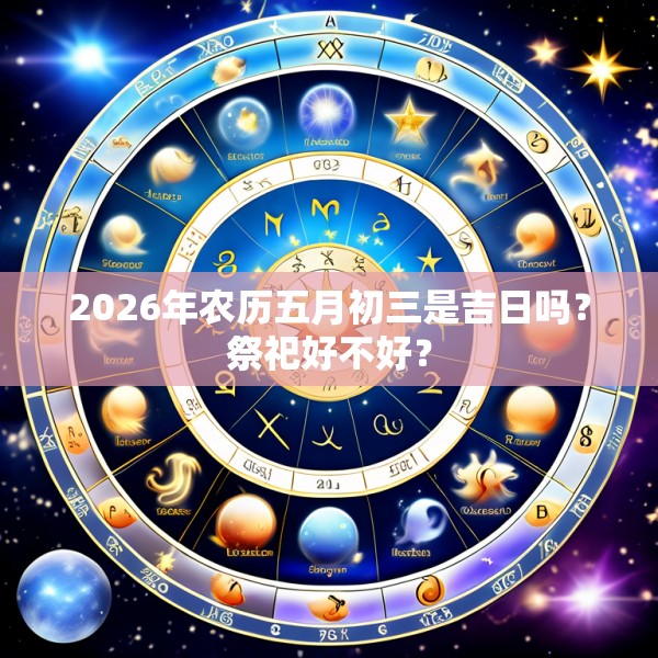 2026年农历五月初三是吉日吗？祭祀好不好？