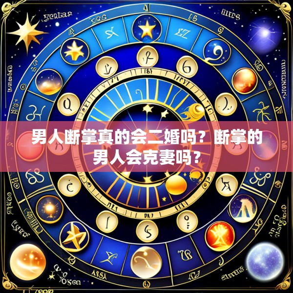 男人断掌真的会二婚吗?断掌的男人会克妻吗?