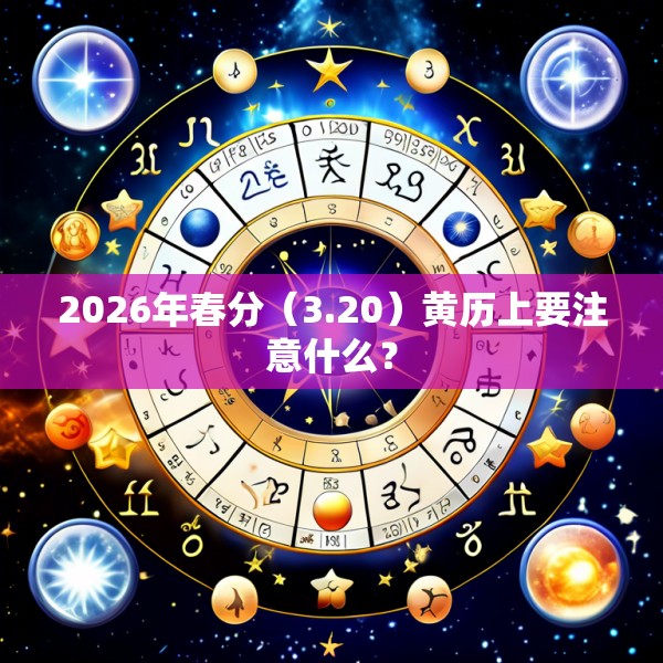 2026年春分(3.20)黄历上要注意什么?