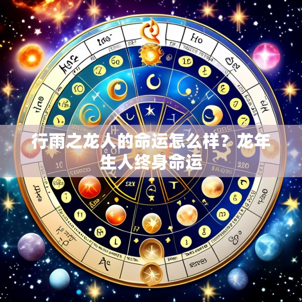 行雨之龙人的命运怎么样？龙年生人终身命运