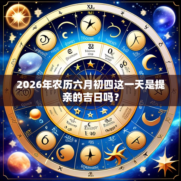 2026年农历六月初四这一天是提亲的吉日吗?