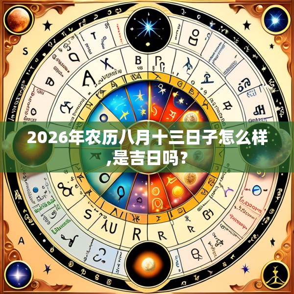 2026年农历八月十三日子怎么样,是吉日吗?