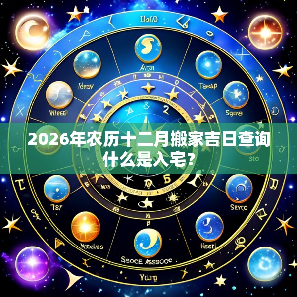 2026年农历十二月搬家吉日查询什么是入宅？