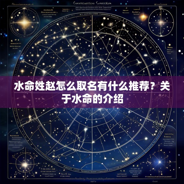 水命姓赵怎么取名有什么推荐?关于水命的介绍