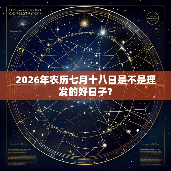 2026年农历七月十八日是不是理发的好日子？