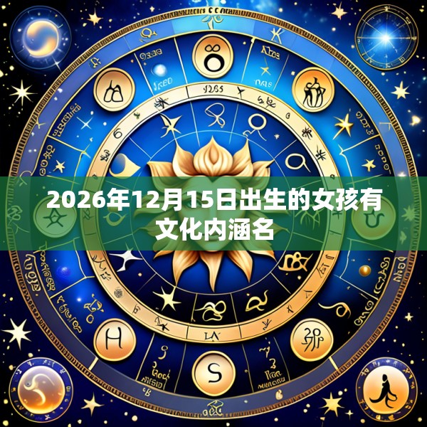2026年12月15日出生的女孩有文化内涵名