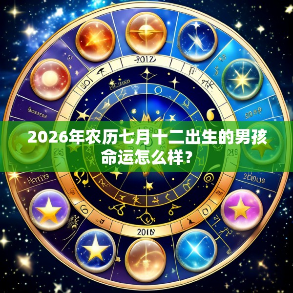 2026年农历七月十二出生的男孩命运怎么样？