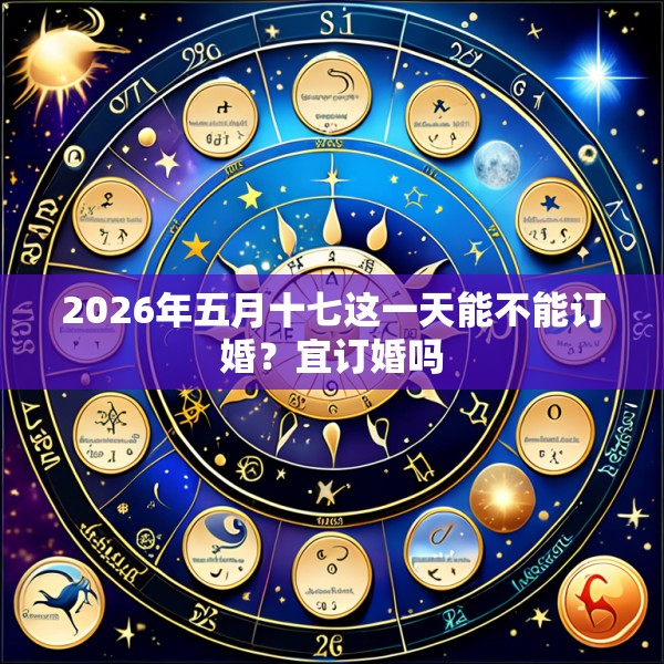 2026年五月十七这一天能不能订婚？宜订婚吗