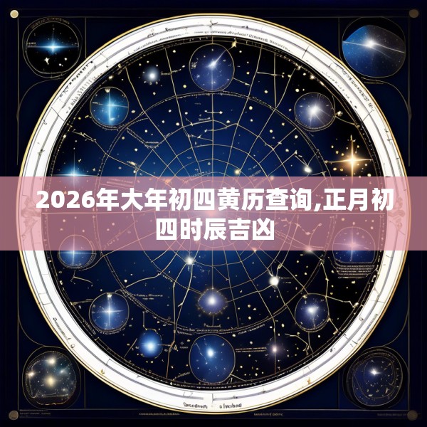 2026年大年初四黄历查询,正月初四时辰吉凶