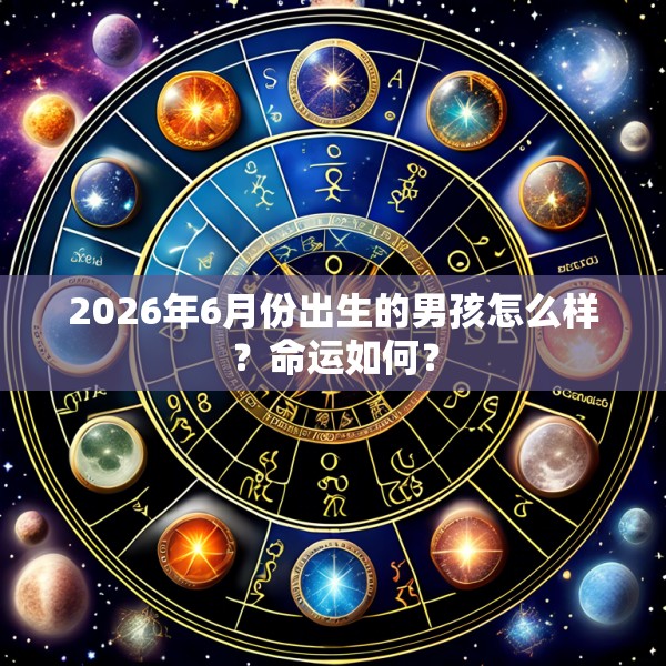 2026年6月份出生的男孩怎么样?命运如何?