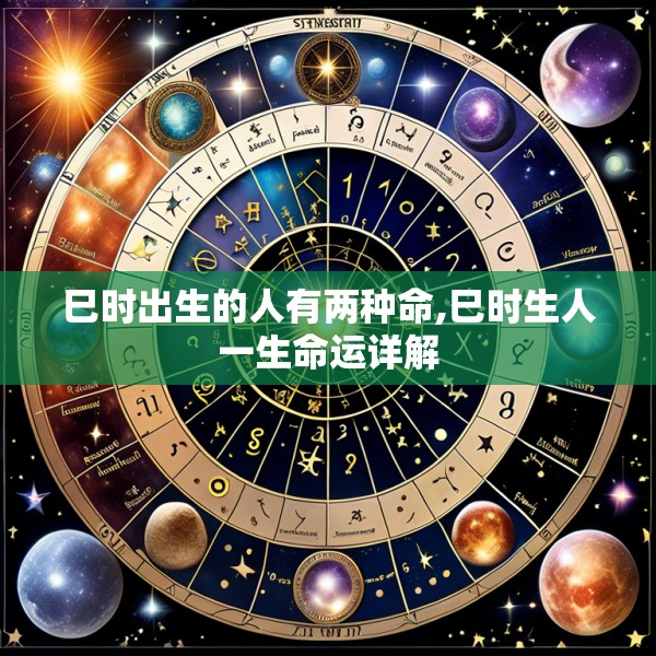 巳时出生的人有两种命,巳时生人一生命运详解