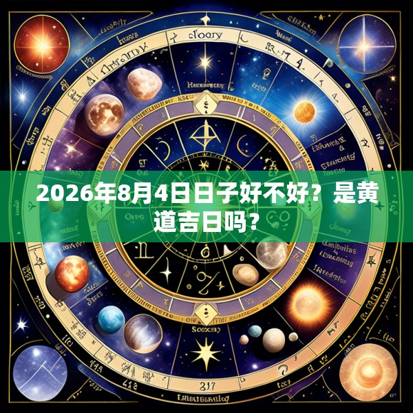 2026年8月4日日子好不好？是黄道吉日吗？