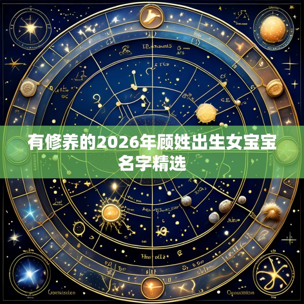 有修养的2026年顾姓出生女宝宝名字精选